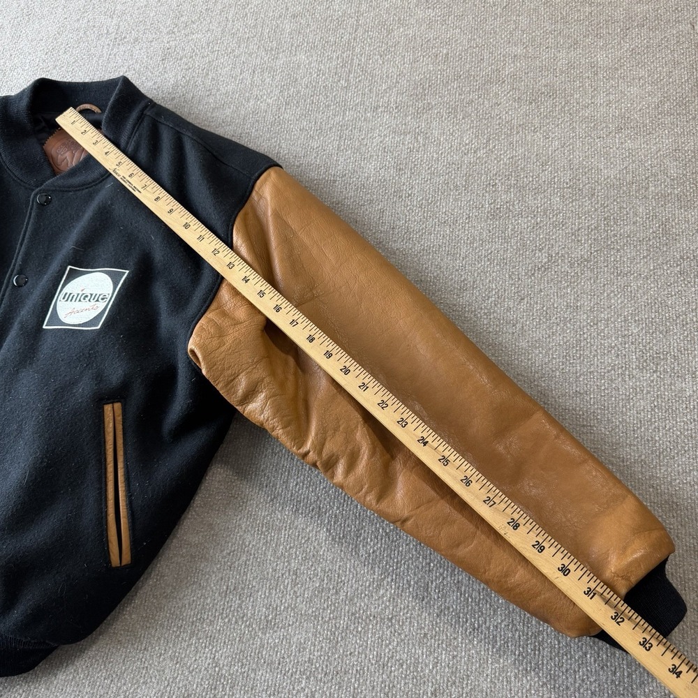 Golden Bear Made in‎ USA Wool Leather Varsity Bomber Jacket Men's Size M - Picture 5 of 8